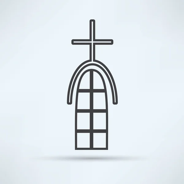 Templom, katedrális ikon — Stock Vector