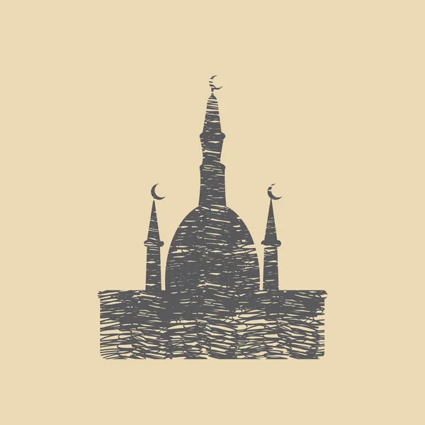 Ramadán, icono de la religión islam — Vector de stock