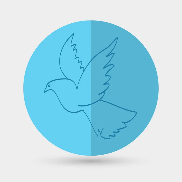 Dove fred, bird icon — Stock vektor