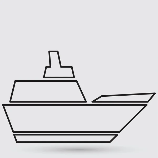 Bateau, croisière, icône de voyage — Image vectorielle