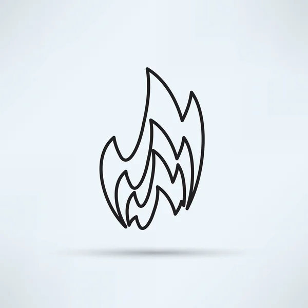 Fuego, icono de llama — Vector de stock