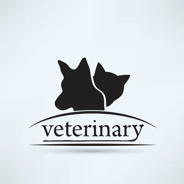 Veteriner Kliniği, evde beslenen hayvan sağlık simgesi — Stok Vektör