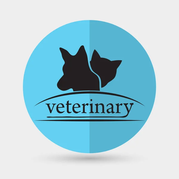 Clinique vétérinaire, icône de la santé des animaux — Image vectorielle