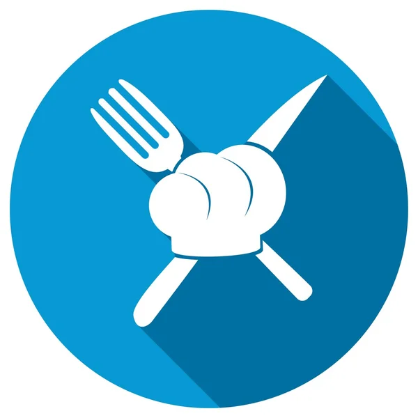 Icône de chapeau de chef, cuisine — Image vectorielle