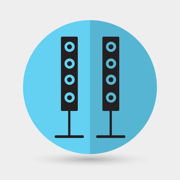 Luidsprekers, subwoofer, geluidspictogram — Stockvector