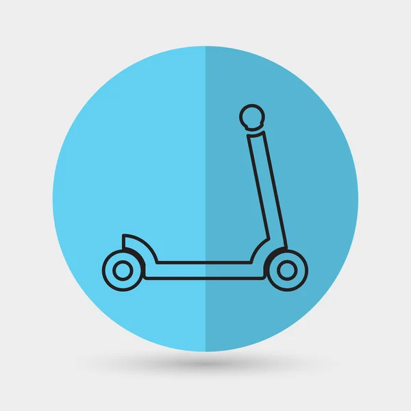 Scooter, icono de la bicicleta — Vector de stock