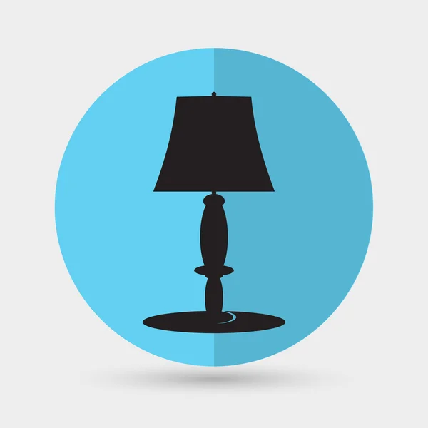 Table lamp, interior icon — Stock Vector