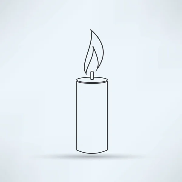 蜡烛，烧了，火图标 — 图库矢量图片