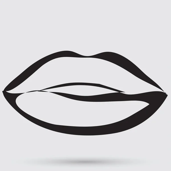 Поцілунок губами значок — стоковий вектор