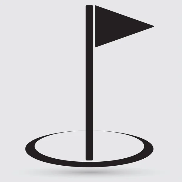 Golf, icône drapeau — Image vectorielle