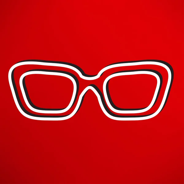 Okulary, wzrok, ikona stylu — Wektor stockowy