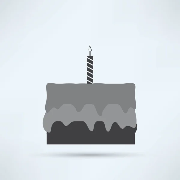 Κέικ, γενέθλια εικονίδιο — Διανυσματικό Αρχείο