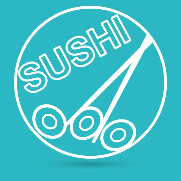 Sushi, icône de la nourriture — Image vectorielle