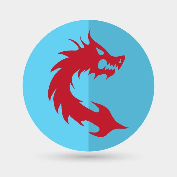 Dragão, ícone monstro —  Vetores de Stock