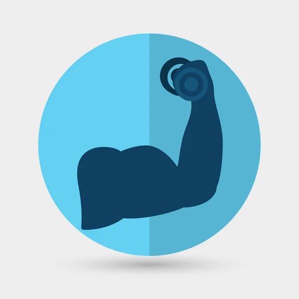 Biceps, ejercicio, icono del deporte — Archivo Imágenes Vectoriales