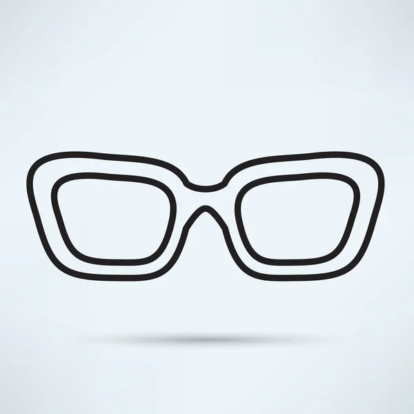 Lunettes, vision, icône de style — Image vectorielle