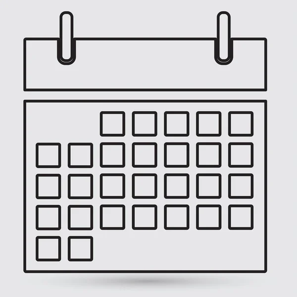 Kalender, planning pictogram — Stockvector