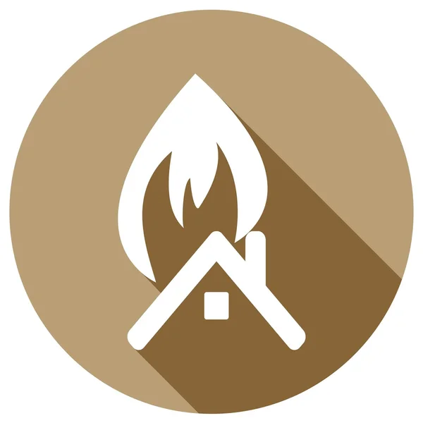 Icône d'alerte incendie, assurance — Image vectorielle