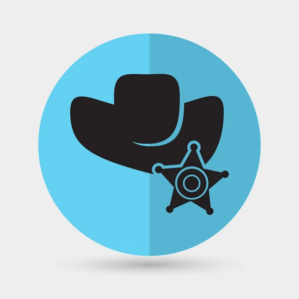 Police, icône du shérif — Image vectorielle