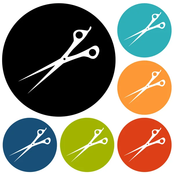 Icônes de ciseaux, tailleur, coiffeur — Image vectorielle