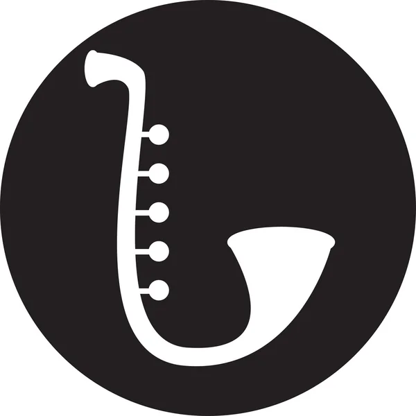 Saxophone, music instrument icon — Stock Vector