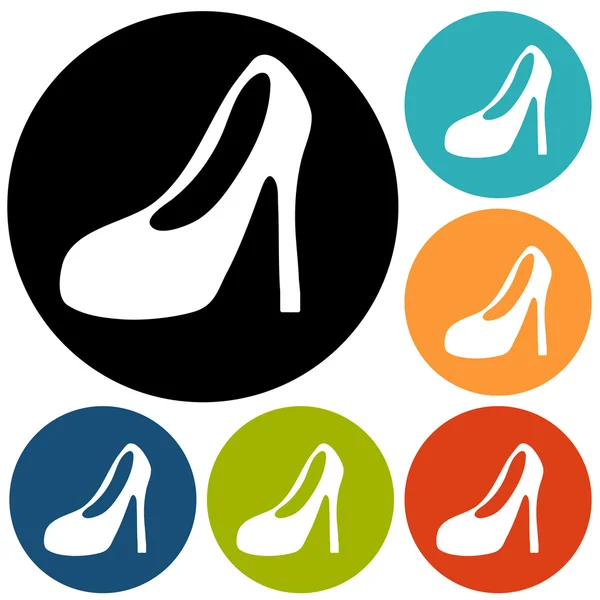 Zapato de mujer, conjunto de iconos de moda — Archivo Imágenes Vectoriales