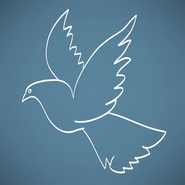 Dove fred, bird icon — Stock vektor