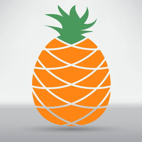 Icono de la fruta de piña — Vector de stock