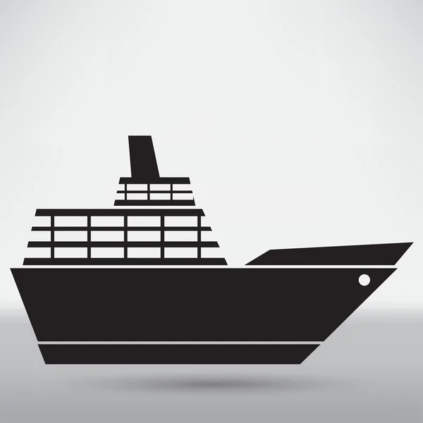 Nave, icona del viaggio in barca — Vettoriale Stock