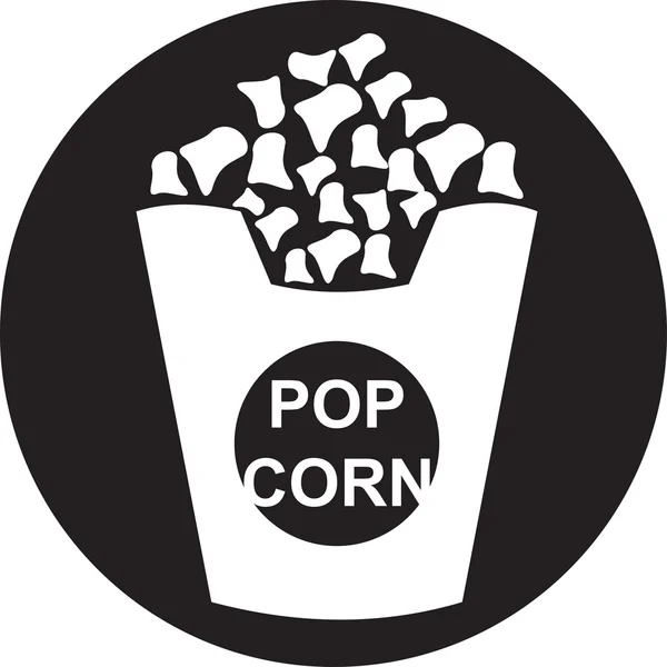 Palomitas de maíz, icono de bocadillo — Vector de stock