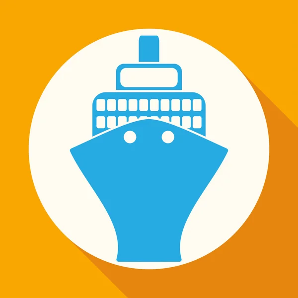 Ship, boat travel icon — Stock Vector