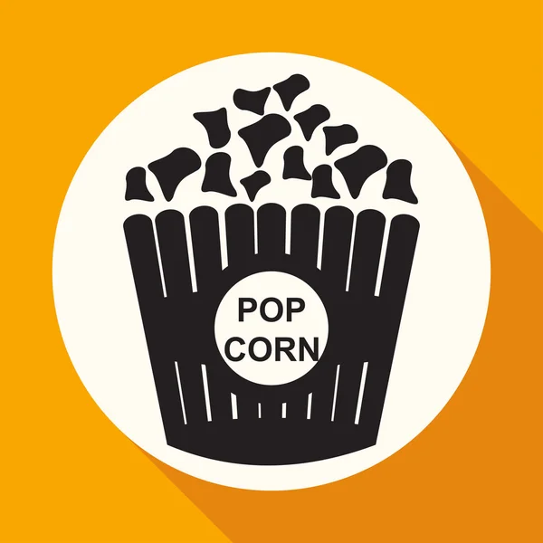 Palomitas de maíz, icono de bocadillo — Vector de stock