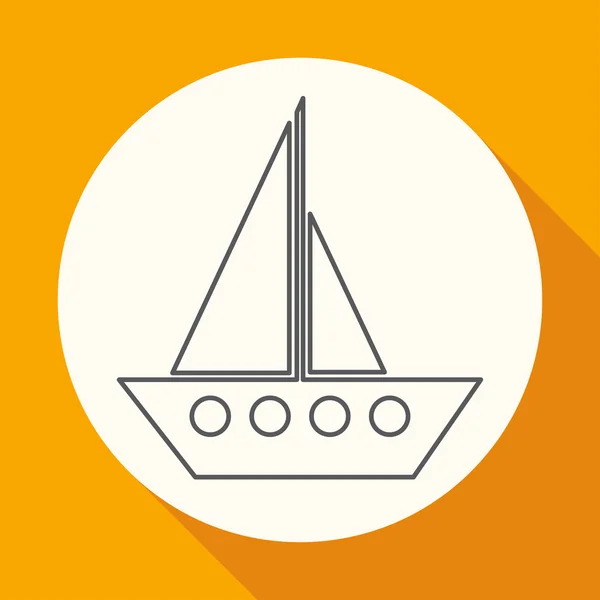 Schip, boot reizen pictogram — Stockvector