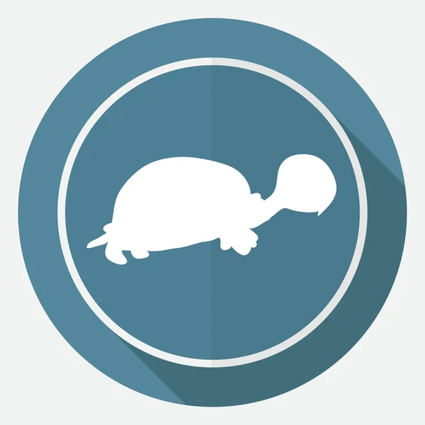 Tortuga, animal icono — Vector de stock