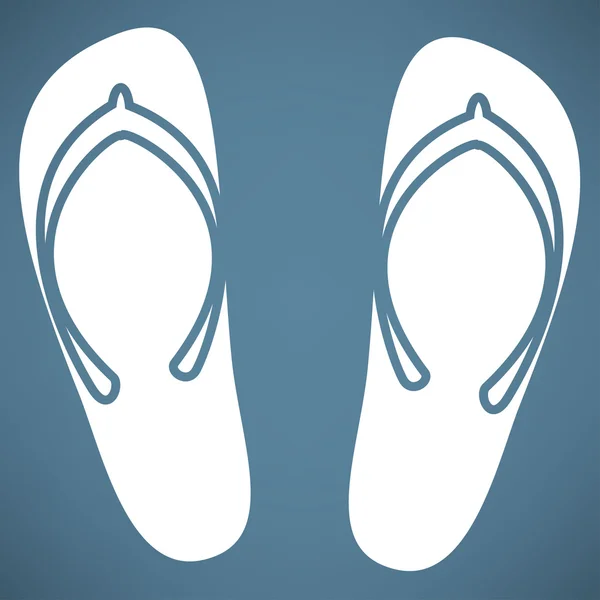 Zapatillas de playa, icono de vacaciones — Vector de stock