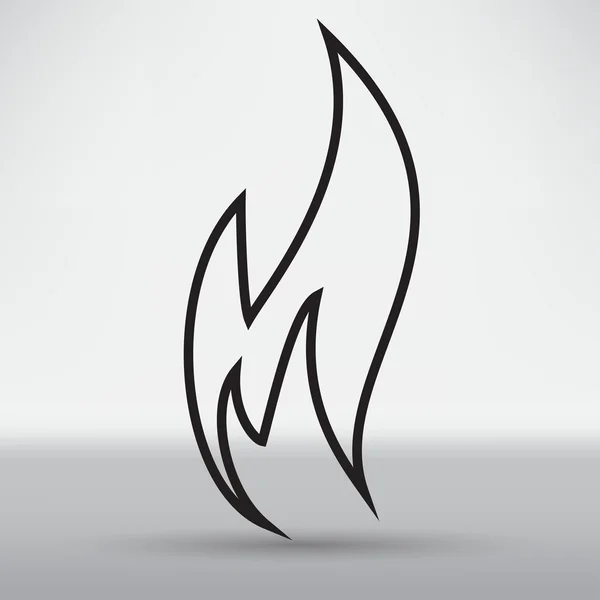 Feuer, Flammensymbol — Stockvektor