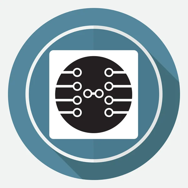 Circuito, icona della tecnologia — Vettoriale Stock