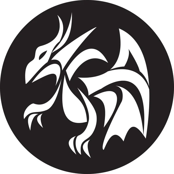 Dragón, monstruo icono — Archivo Imágenes Vectoriales