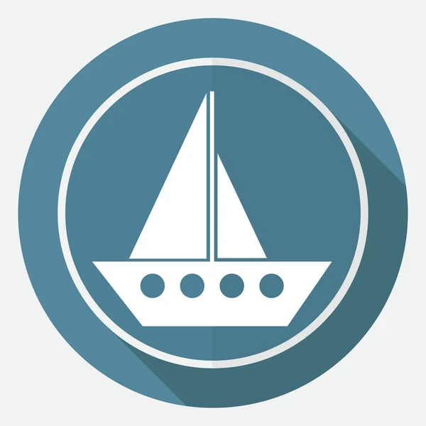 Skepp, båt resor ikonen — Stock vektor