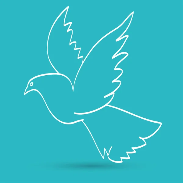 Dove fred, bird icon — Stock vektor