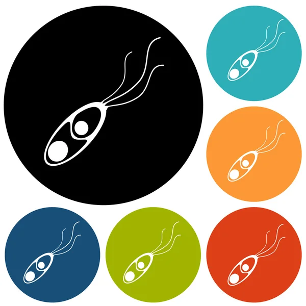 Iconos de Virus, bacterias — Vector de stock