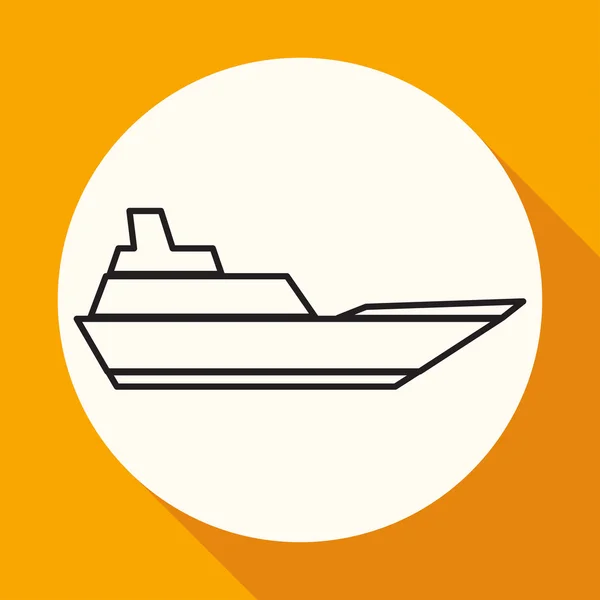Schiff, Kreuzfahrt, Reise-Ikone — Stockvektor