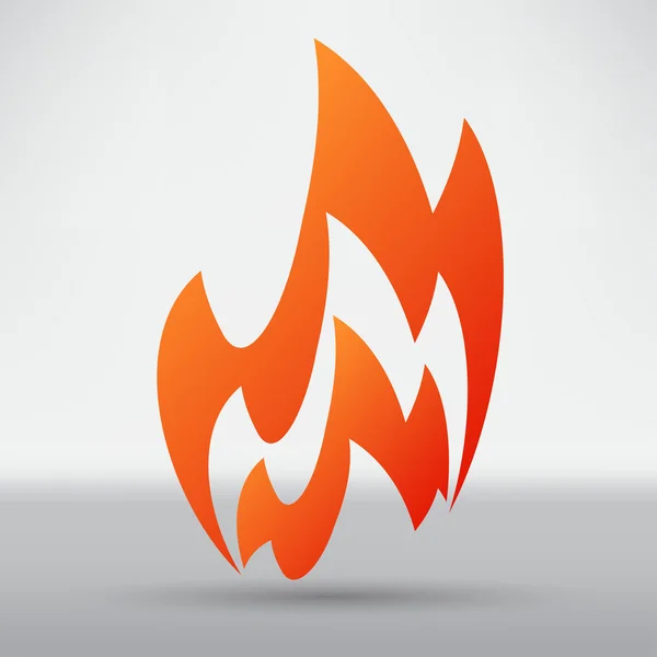 Fuego, icono de llama — Vector de stock