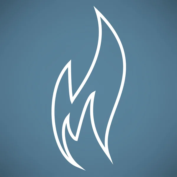 Ogień, płomień ikona — Wektor stockowy