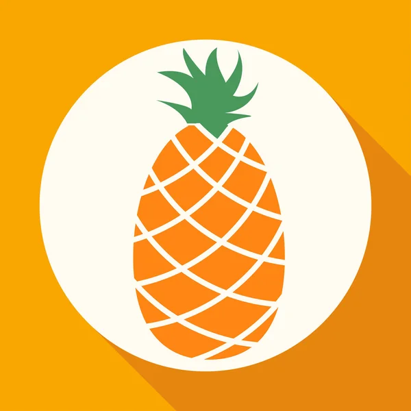 Ikona owoców ananasowych — Wektor stockowy