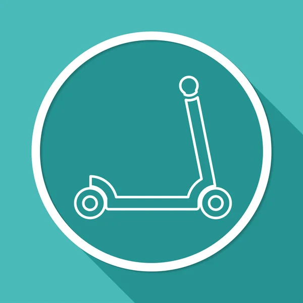 Scooter, icono de la bicicleta — Vector de stock