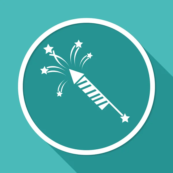 Vuurwerk, viering pictogram — Stockvector