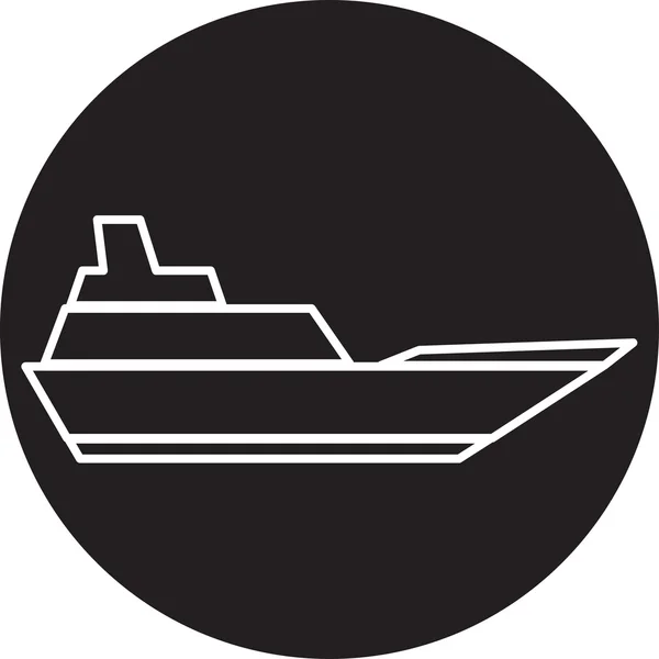 Bateau, croisière, icône de voyage — Image vectorielle