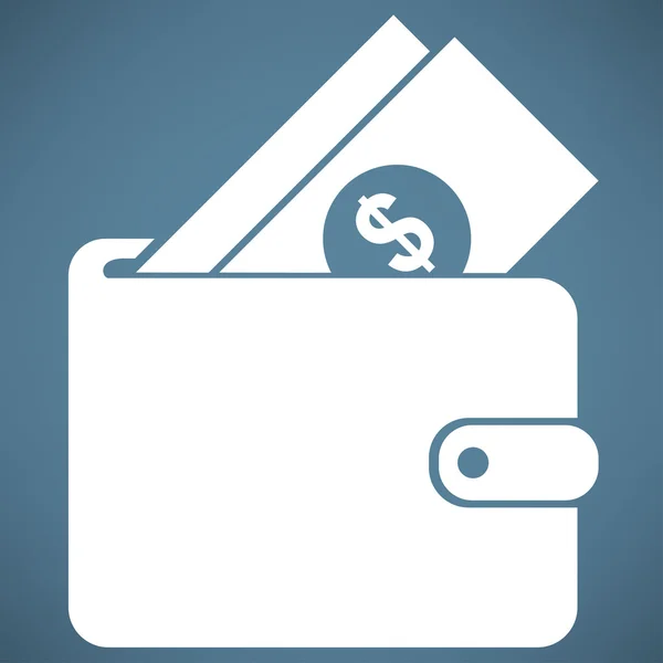 Portefeuille, icône de l'argent — Image vectorielle