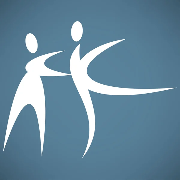 Bailando, pareja de baile icono — Archivo Imágenes Vectoriales